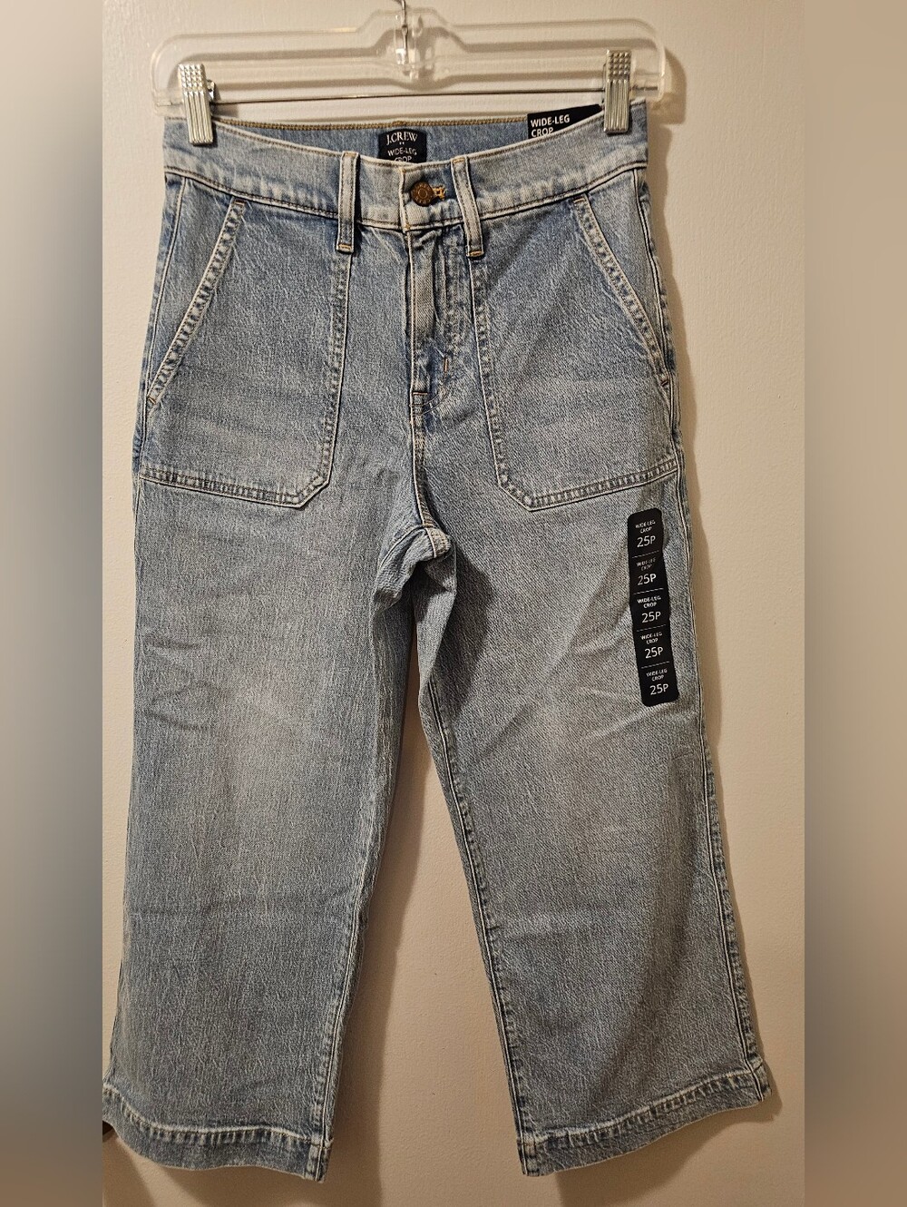 J.‎ Crew Wide-Leg Crop Jeans Light Wash Women's Size 25P NWT